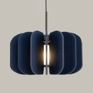 Lampa wisząca filcowa Mula 45cm granatowa - Sollux | Sklep