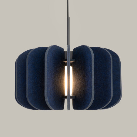 Lampa wisząca filcowa Mula 45cm granatowa - Sollux | Sklep