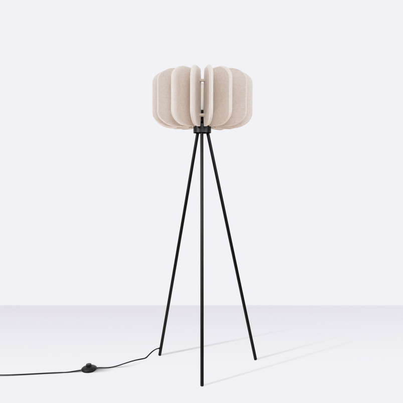 Lampa podłogowa Mula Sollux - Beżowa, Filcowa | Kup Teraz