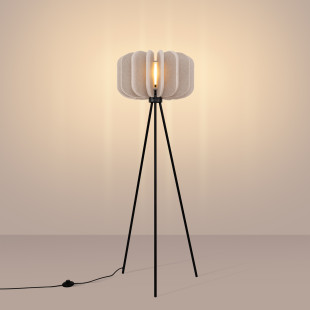 Lampa podłogowa Mula Sollux - Beżowa, Filcowa | Kup Teraz