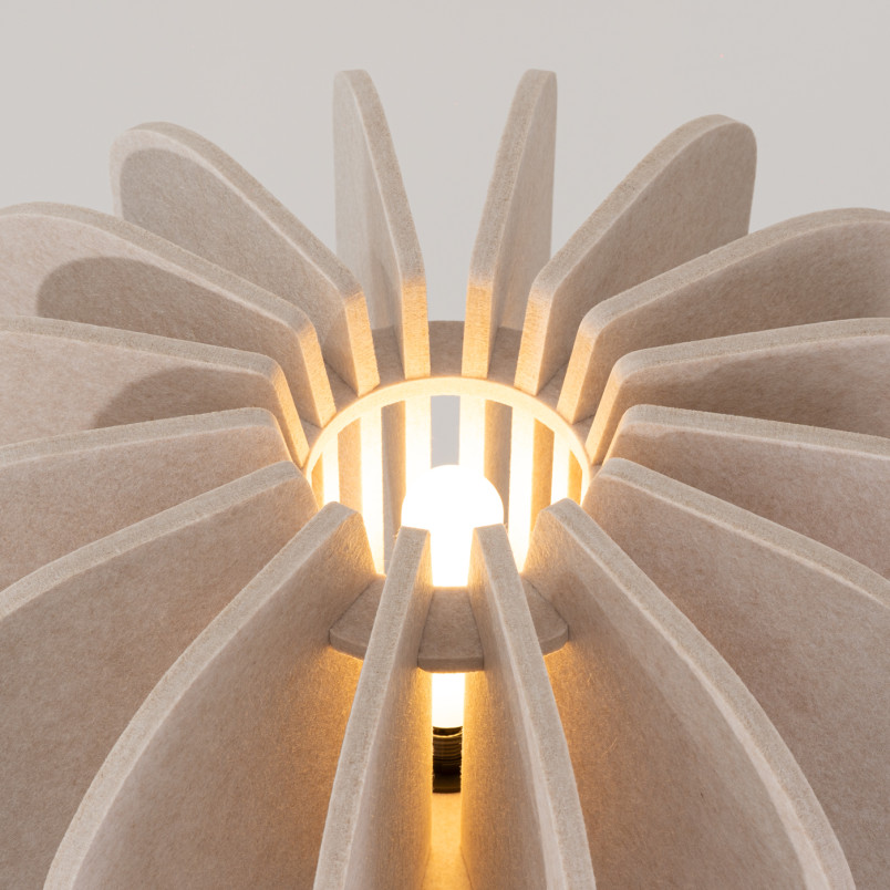 Lampa podłogowa Mula Sollux - Beżowa, Filcowa | Kup Teraz