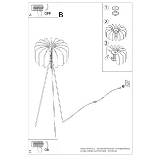 Lampa podłogowa Mula Sollux - Beżowa, Filcowa | Kup Teraz
