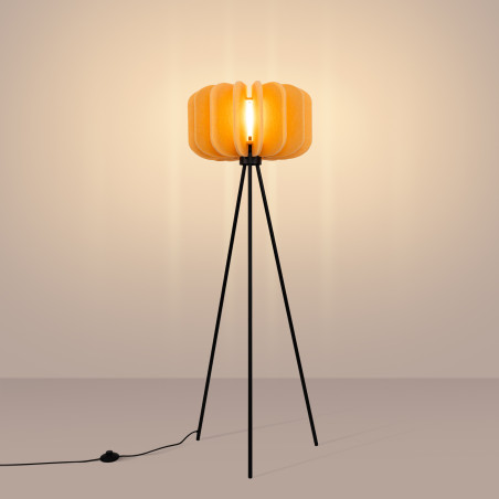 Lampa podłogowa Mula żółta - Sollux | Nowoczesny design