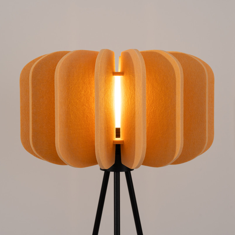 Lampa podłogowa Mula żółta - Sollux | Nowoczesny design