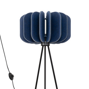 Lampa podłogowa Mula Sollux - Filcowy klosz, granatowa | Kup teraz!