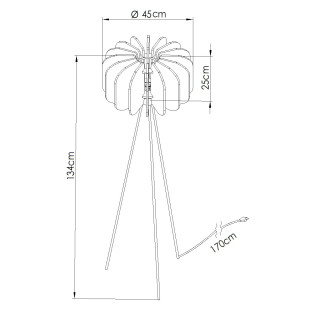 Lampa podłogowa Mula Sollux - Filcowy klosz, granatowa | Kup teraz!