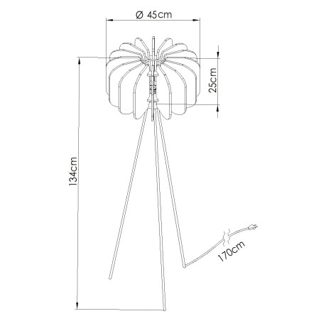 Lampa podłogowa Mula Sollux - Filcowy klosz, granatowa | Kup teraz!