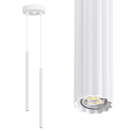 Lampa wisząca Arche Sollux - 2 tuby, biała | Sklep z lampami
