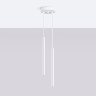 Lampa wisząca Arche Sollux - 2 tuby, biała | Sklep z lampami