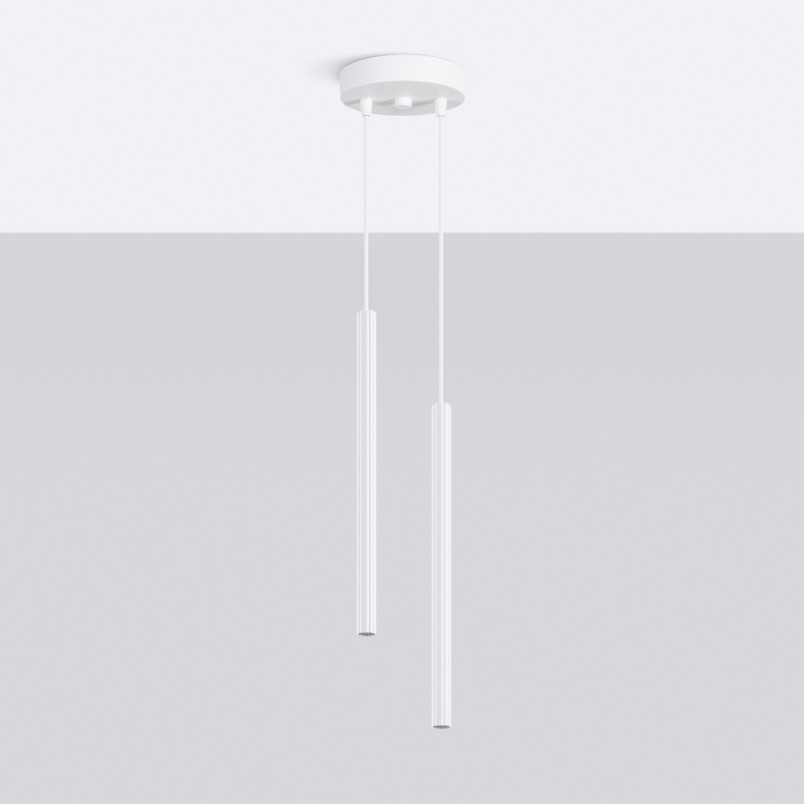 Lampa wisząca Arche Sollux - 2 tuby, biała | Sklep z lampami