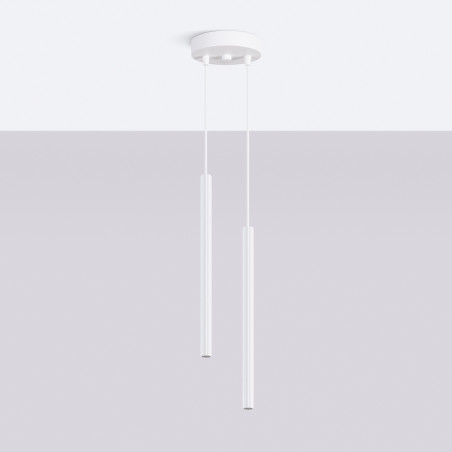 Lampa wisząca Arche Sollux - 2 tuby, biała | Sklep z lampami