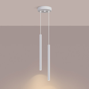 Lampa wisząca Arche Sollux - 2 tuby, biała | Sklep z lampami