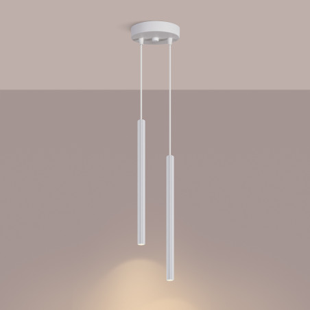 Lampa wisząca Arche Sollux - 2 tuby, biała | Sklep z lampami
