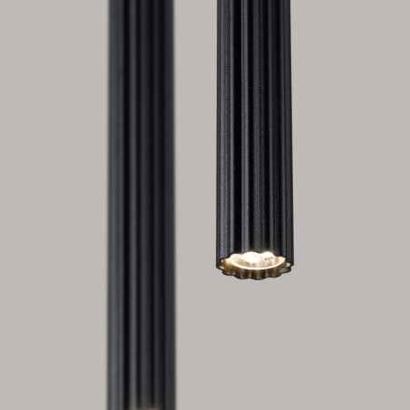 Lampa wisząca Arche Sollux: 2 tuby, czarna - Odkryj nowoczesny design!