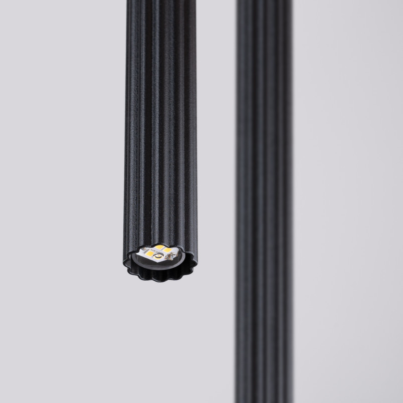 Lampa wisząca Arche Sollux: 2 tuby, czarna - Odkryj nowoczesny design!