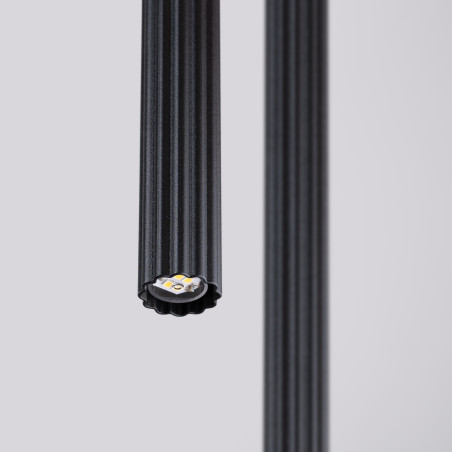 Lampa wisząca Arche Sollux: 2 tuby, czarna - Odkryj nowoczesny design!
