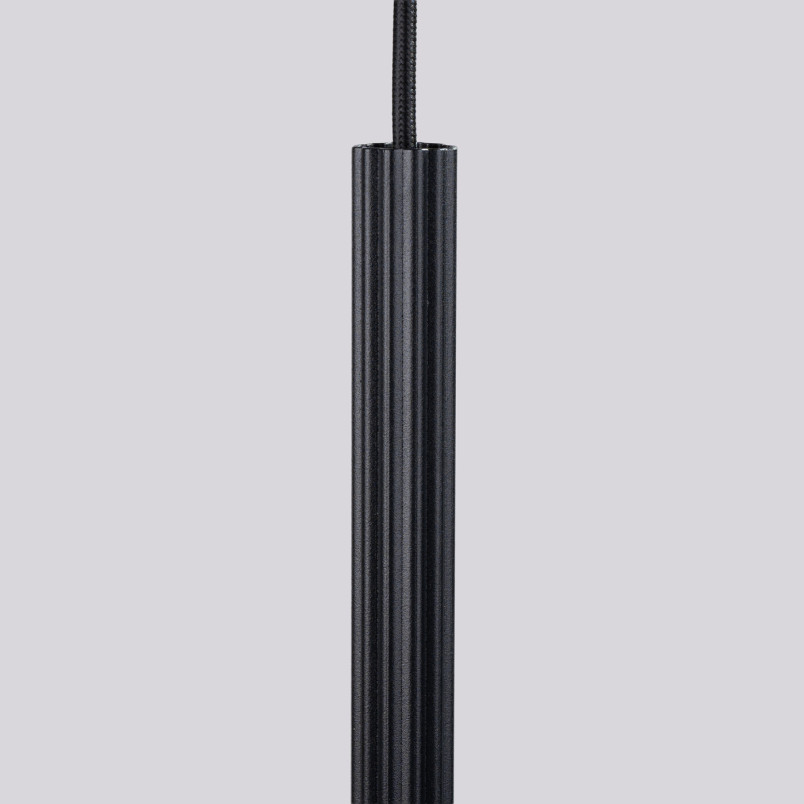 Lampa wisząca Arche Sollux: 2 tuby, czarna - Odkryj nowoczesny design!