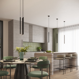 Lampa wisząca Arche Sollux: 2 tuby, czarna - Odkryj nowoczesny design!