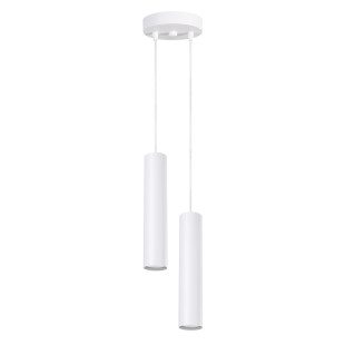 Lampa wisząca LAGOS 2 tuby biała Sollux | Sklep z lampami