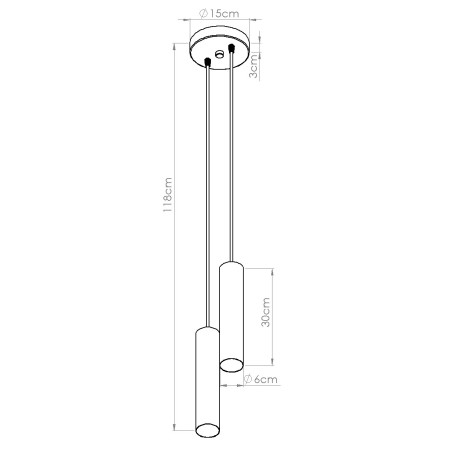 Lampa wisząca LAGOS 2 tuby biała Sollux | Sklep z lampami