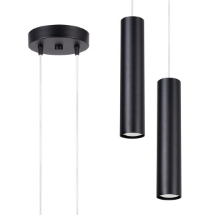 Lampa wisząca Lagos Round 2 tuby | Sollux - Nowoczesny design