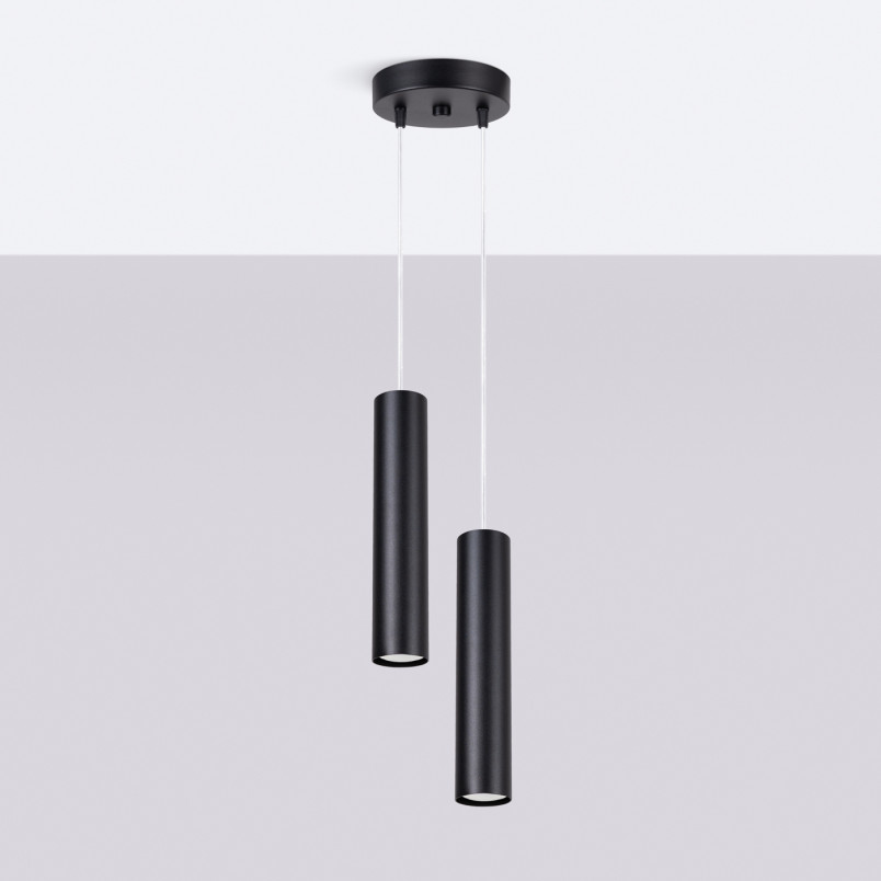Lampa wisząca Lagos Round 2 tuby | Sollux - Nowoczesny design