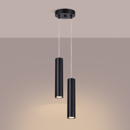 Lampa wisząca Lagos Round 2 tuby | Sollux - Nowoczesny design