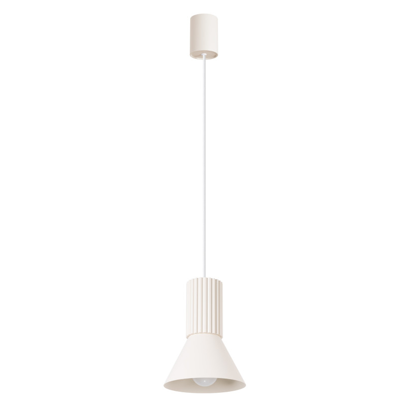Lampa wisząca Estria Sollux - Metalowy stożek beżowy | Sklep Sollux