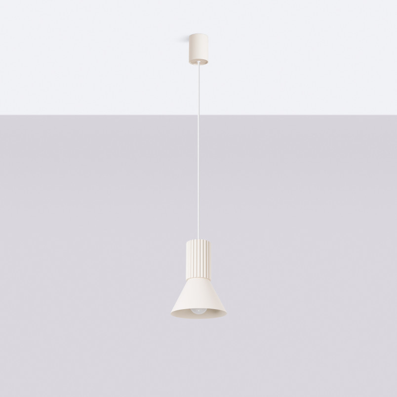 Lampa wisząca Estria Sollux - Metalowy stożek beżowy | Sklep Sollux