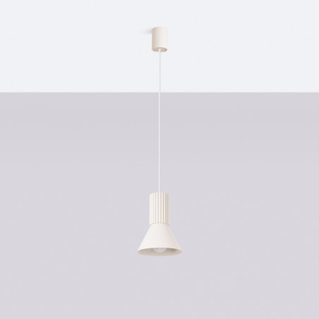 Lampa wisząca Estria Sollux - Metalowy stożek beżowy | Sklep Sollux