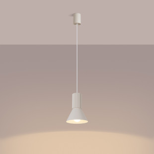 Lampa wisząca Estria Sollux - Metalowy stożek beżowy | Sklep Sollux
