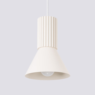 Lampa wisząca Estria Sollux - Metalowy stożek beżowy | Sklep Sollux