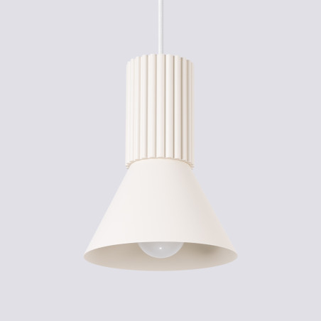 Lampa wisząca Estria Sollux - Metalowy stożek beżowy | Sklep Sollux
