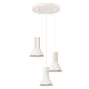 Lampa wisząca Estria Sollux - 3 stożki, beżowa | Sklep z lampami
