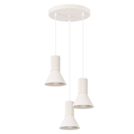 Lampa wisząca Estria Sollux - 3 stożki, beżowa | Sklep z lampami