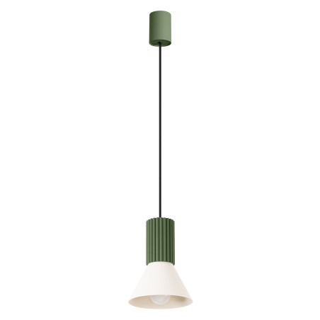 Lampa wisząca Estria Sollux - Metalowy stożek, beż/oliwka