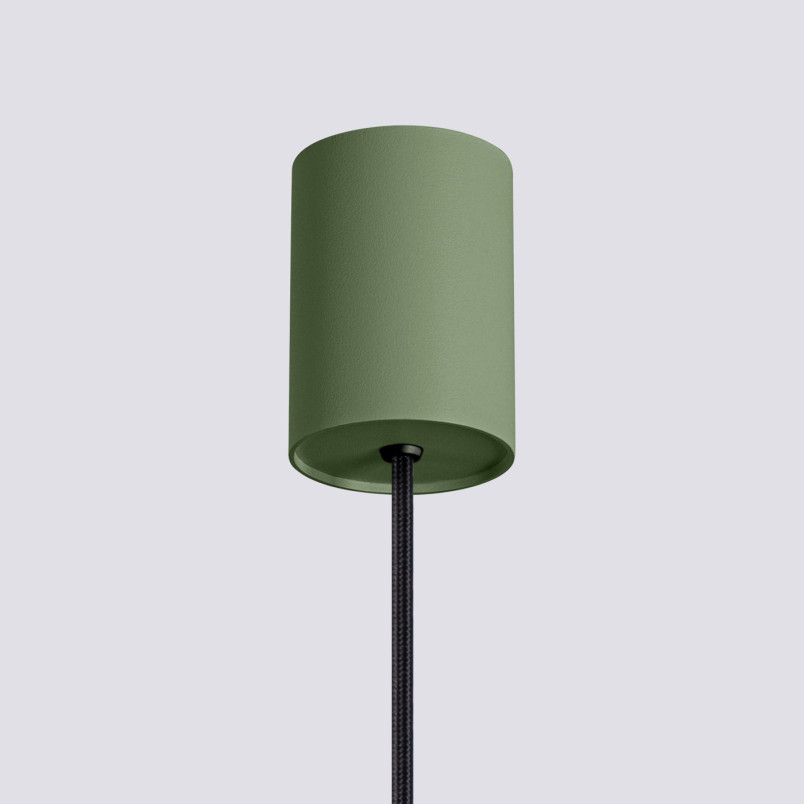 Lampa wisząca Estria Sollux - Metalowy stożek, beż/oliwka