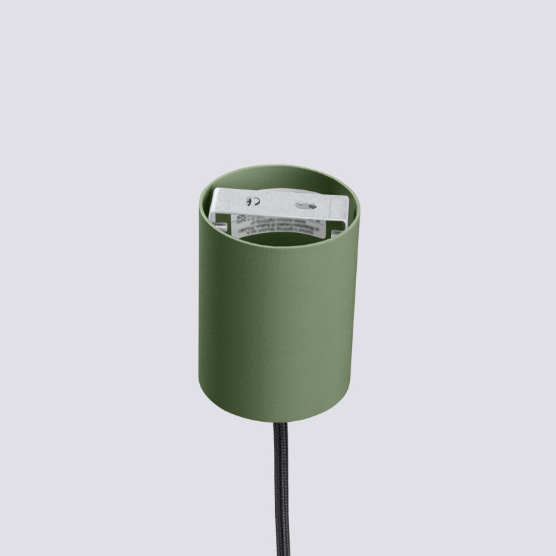 Lampa wisząca Estria Sollux - Metalowy stożek, beż/oliwka