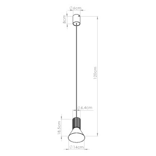 Lampa wisząca Estria Sollux - Metalowy stożek, beż/oliwka