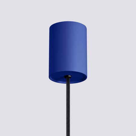 Lampa wisząca Estria Sollux - Metalowy stożek, biały/ultramaryna