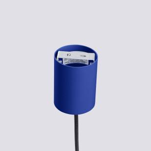 Lampa wisząca Estria Sollux - Metalowy stożek, biały/ultramaryna