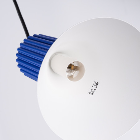 Lampa wisząca Estria Sollux - 3 stożki, biało-ultramaryna | Sklep Sollux