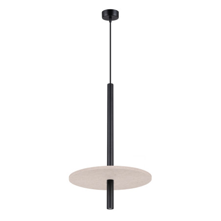 Lampa wisząca Feltro Sollux | Tubowa, filcowa, czarno-beżowa