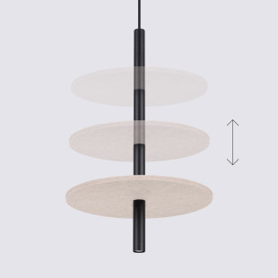 Lampa wisząca Feltro Sollux | Tubowa, filcowa, czarno-beżowa