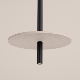 Lampa wisząca Feltro Sollux | Tubowa, filcowa, czarno-beżowa