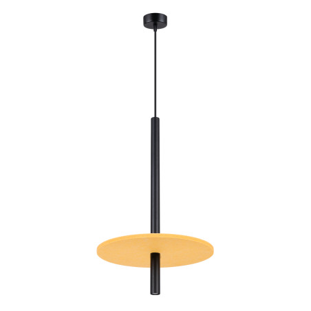 Lampa wisząca Feltro Sollux | Tuba z filcem | Czarna/Żółta