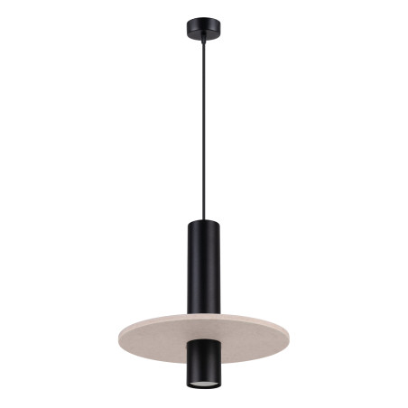 Lampa wisząca tuba Pelta Sollux | Czarna i beżowa | Sklep z lampami