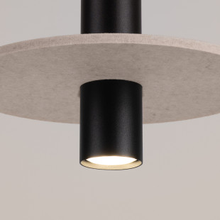 Lampa wisząca tuba Pelta Sollux | Czarna i beżowa | Sklep z lampami
