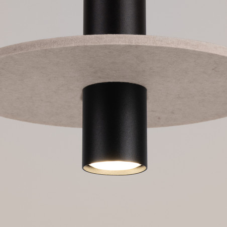 Lampa wisząca tuba Pelta Sollux | Czarna i beżowa | Sklep z lampami
