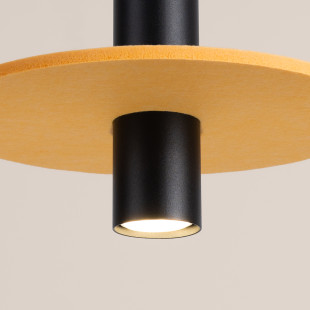Lampa wisząca tuba Pelta Sollux | Czarna/Żółta, Filc | Sklep z lampami
